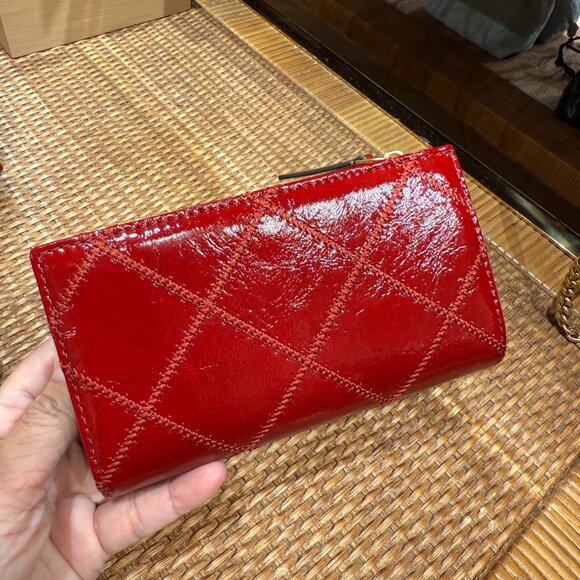 Best Price‼️Tory Burch Willa Medium Wallet 169924 Berry $270 - Picture 3 of 8